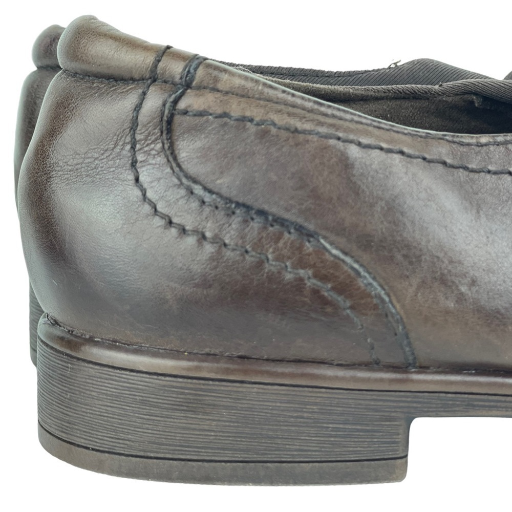Earth Brown Leather Pumps with Comfortable Sock Lining. 8.5 - Picture 3 of 9